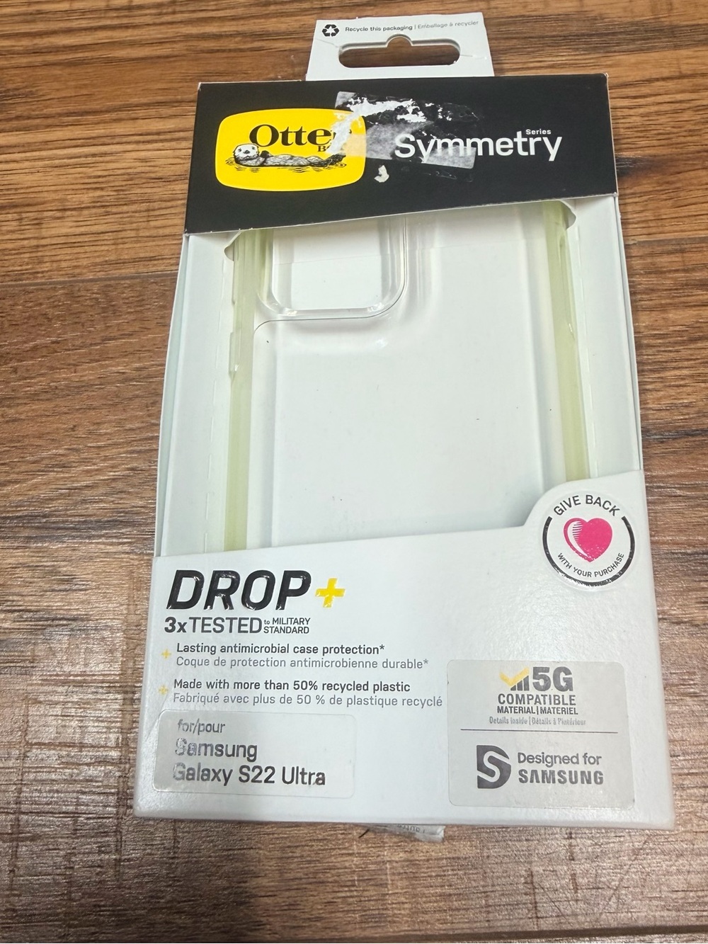OtterBox Symmetry Clear Phone Case for Samsung Galaxy S22 Ultra - Transparent